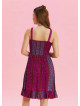 Strap Lace Collar Purple Ethnic Dress 4575